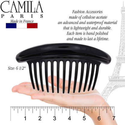 Close up of Camila Paris durable cellulose hair accessory texture
