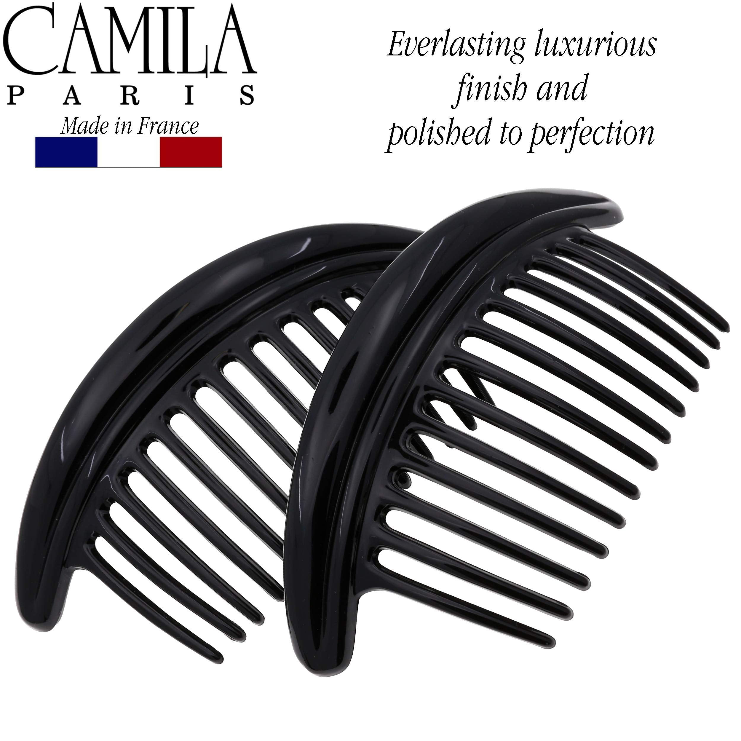 Camila Paris hair side combs for secure bun styling