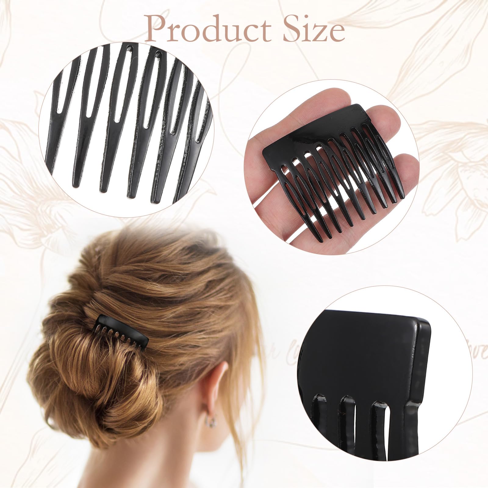 Premium acetate hair comb clip slide securing a French twist hairstyle