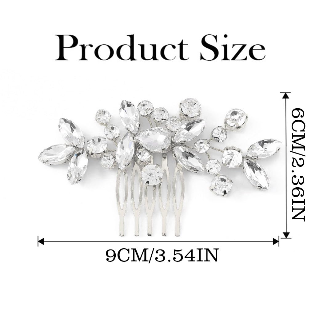 Flexible alloy wire design of JAKAWIN bridal hair piece