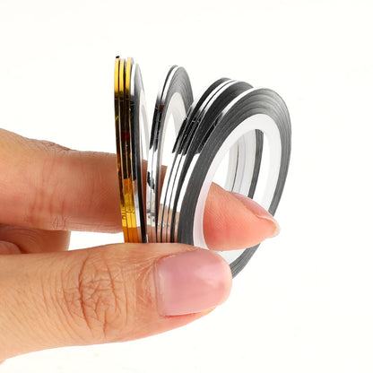 InnoHHustle professional nail decoration tool kit packaging with metallic alignment tapes