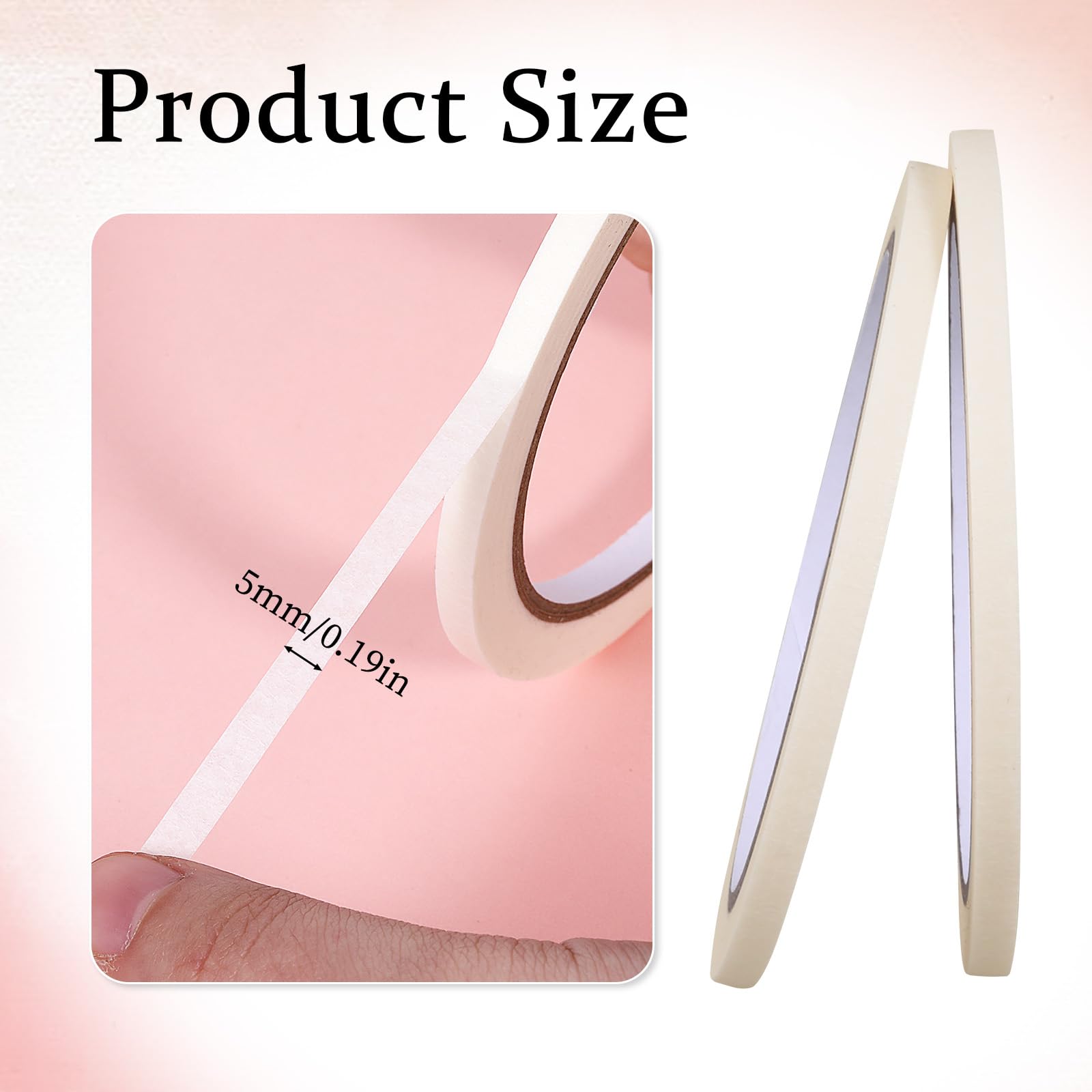 FdcLixuvol removable white nail art tape applied onto a press on nail to demonstrate creating a precise French tip border.