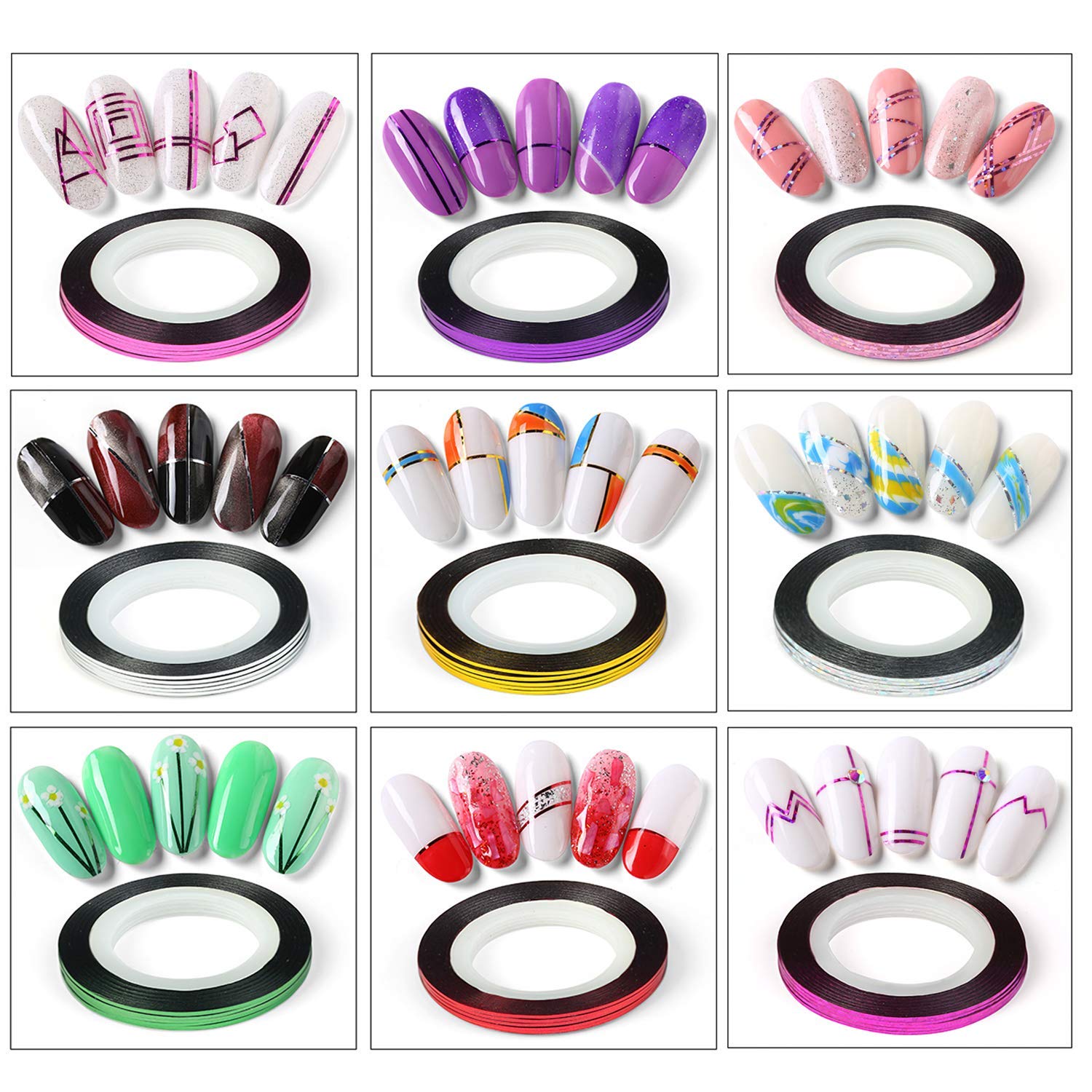 Two nail tape dispensers included in the Myubwtf set