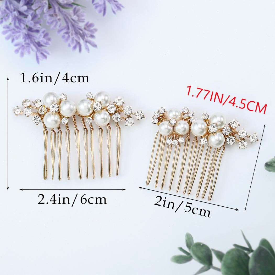 Asooll gold hair accessory set for brides and bridesmaids