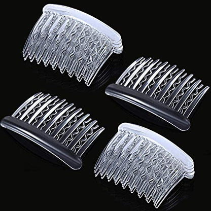 Transparent tortoise style hair combs for styling thin hair