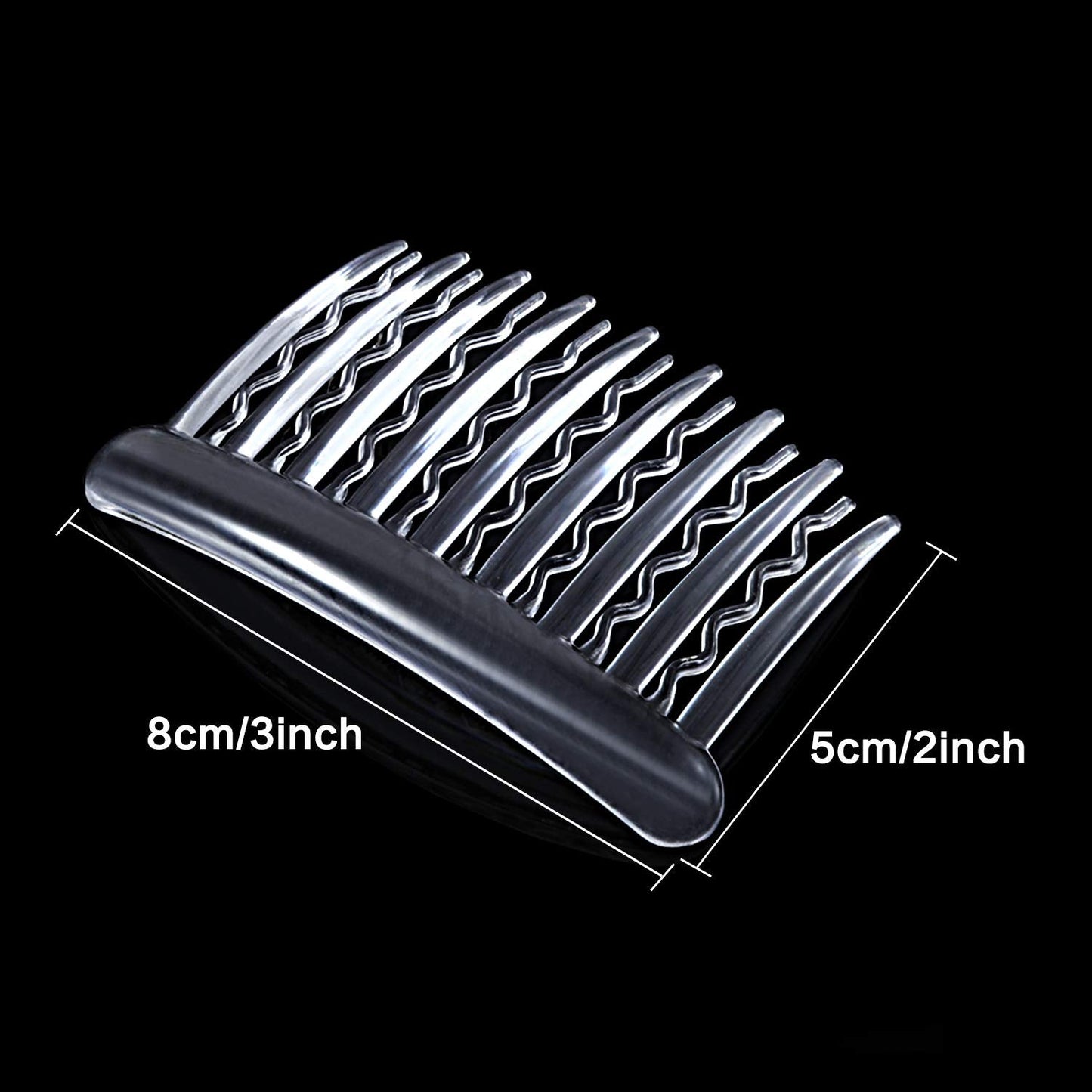 Gejoy hair side combs arranged to show quantity of 12 pieces