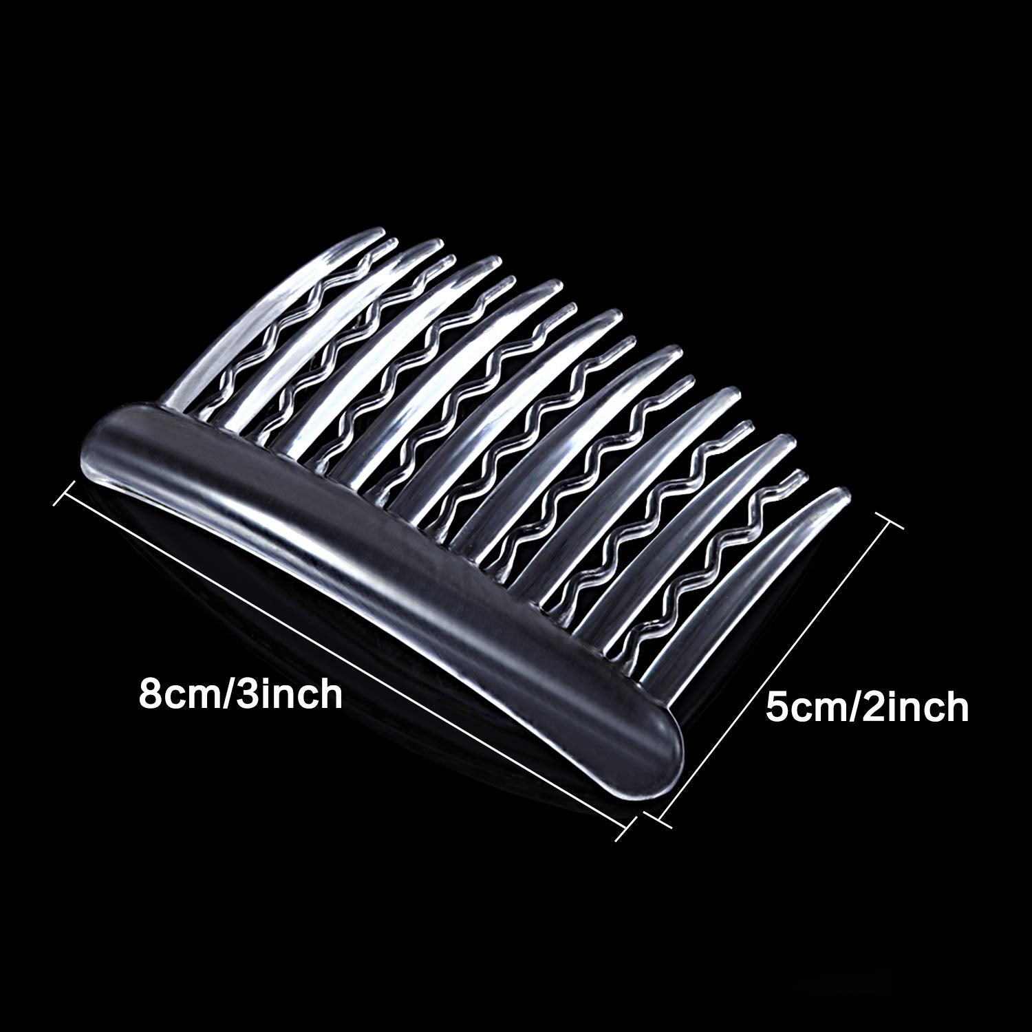 Gejoy hair side combs arranged to show quantity of 12 pieces