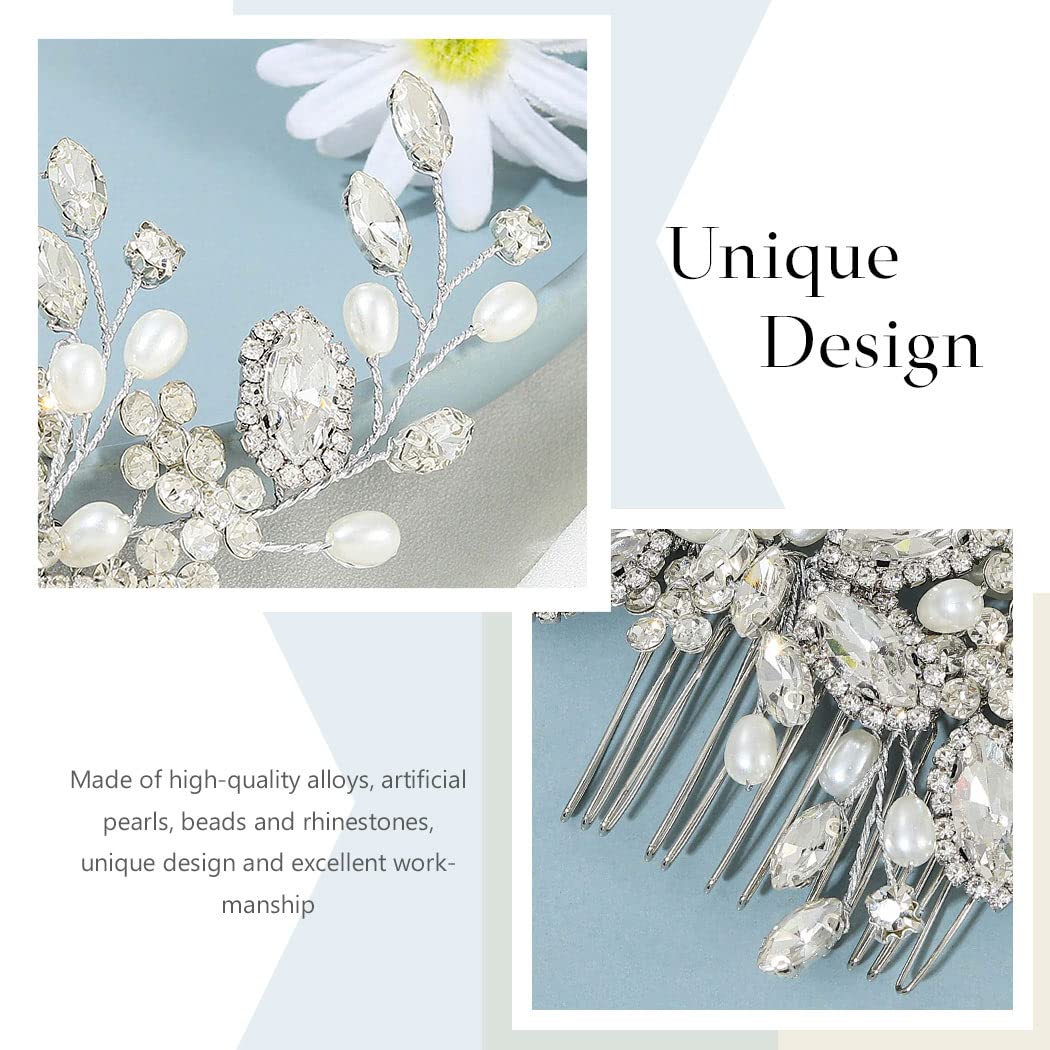 Back view of the hair accessory showcasing the durable construction of the side comb.