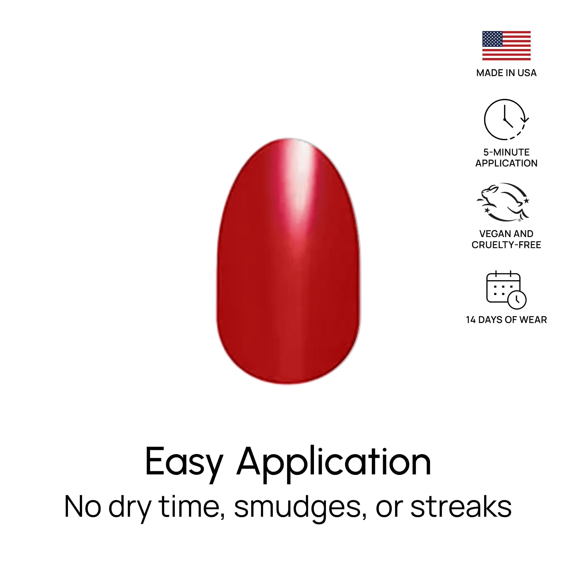 Detailed view of nail strip application process