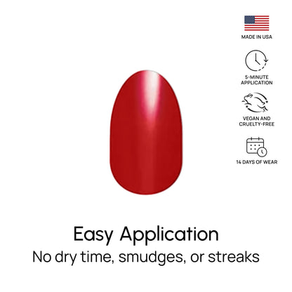 Detailed view of nail strip application process