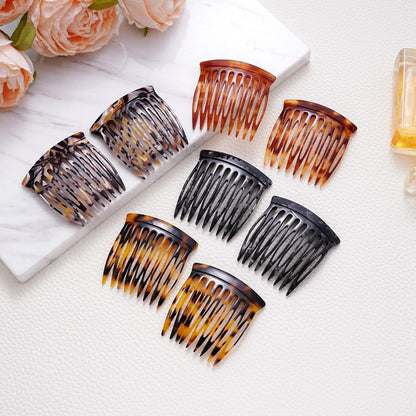 Close up of smooth rounded teeth on durable imported women hair clips.
