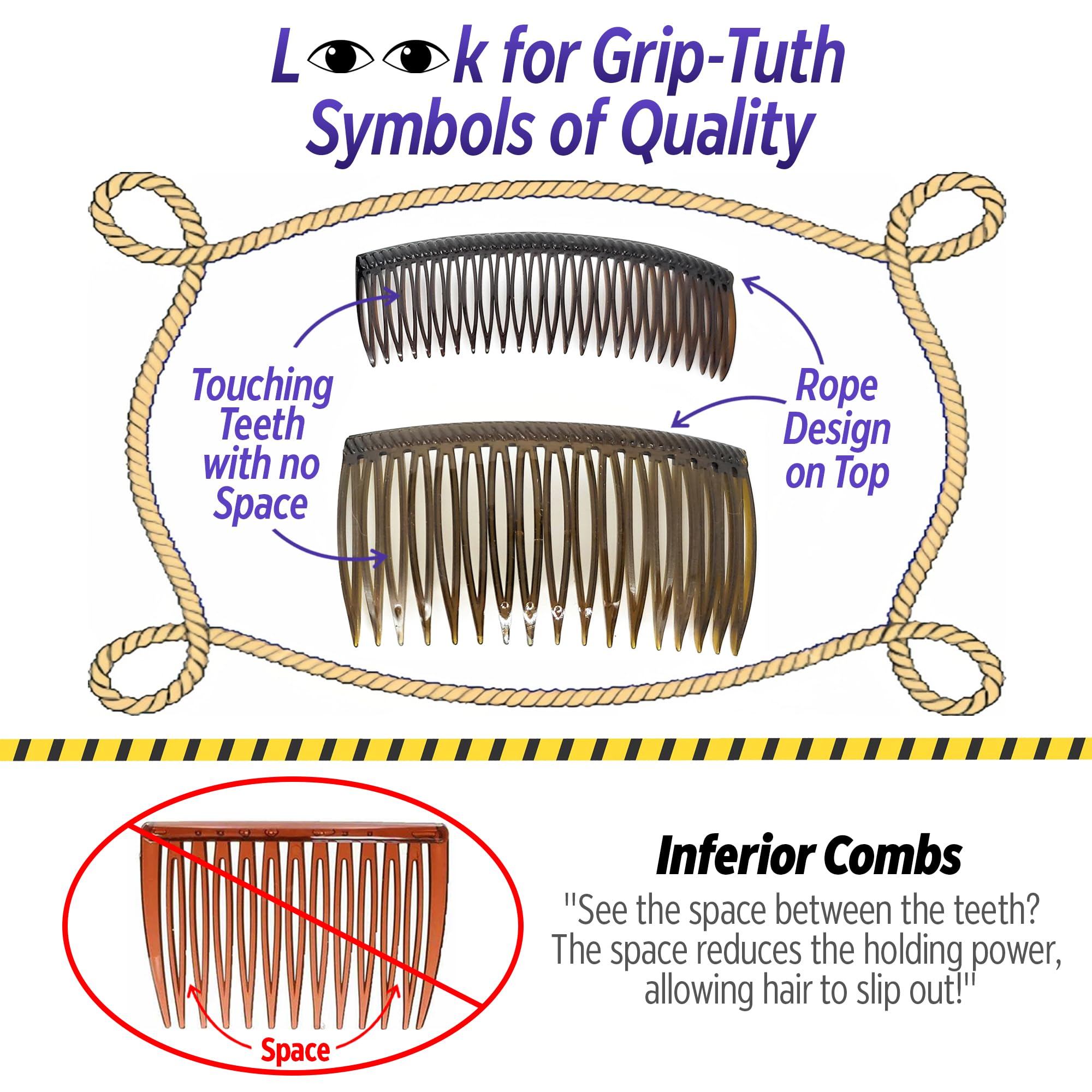 Professional hair styling accessory Grip Tuth set of 2