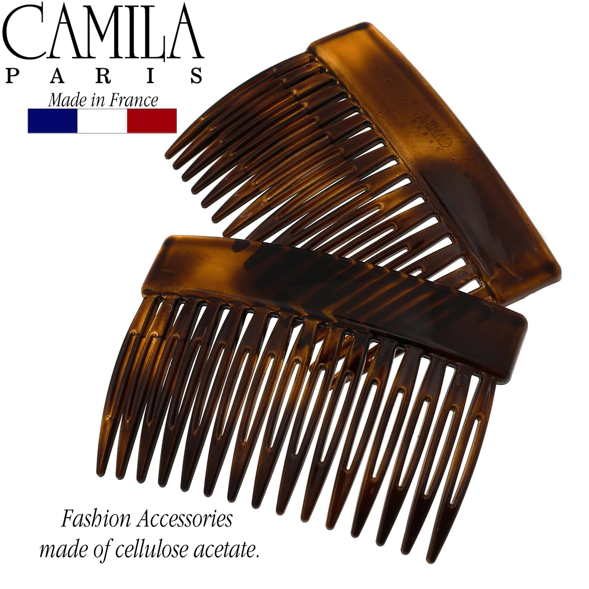 Camila Paris premium cellulose acetate hair clips for women bun styling
