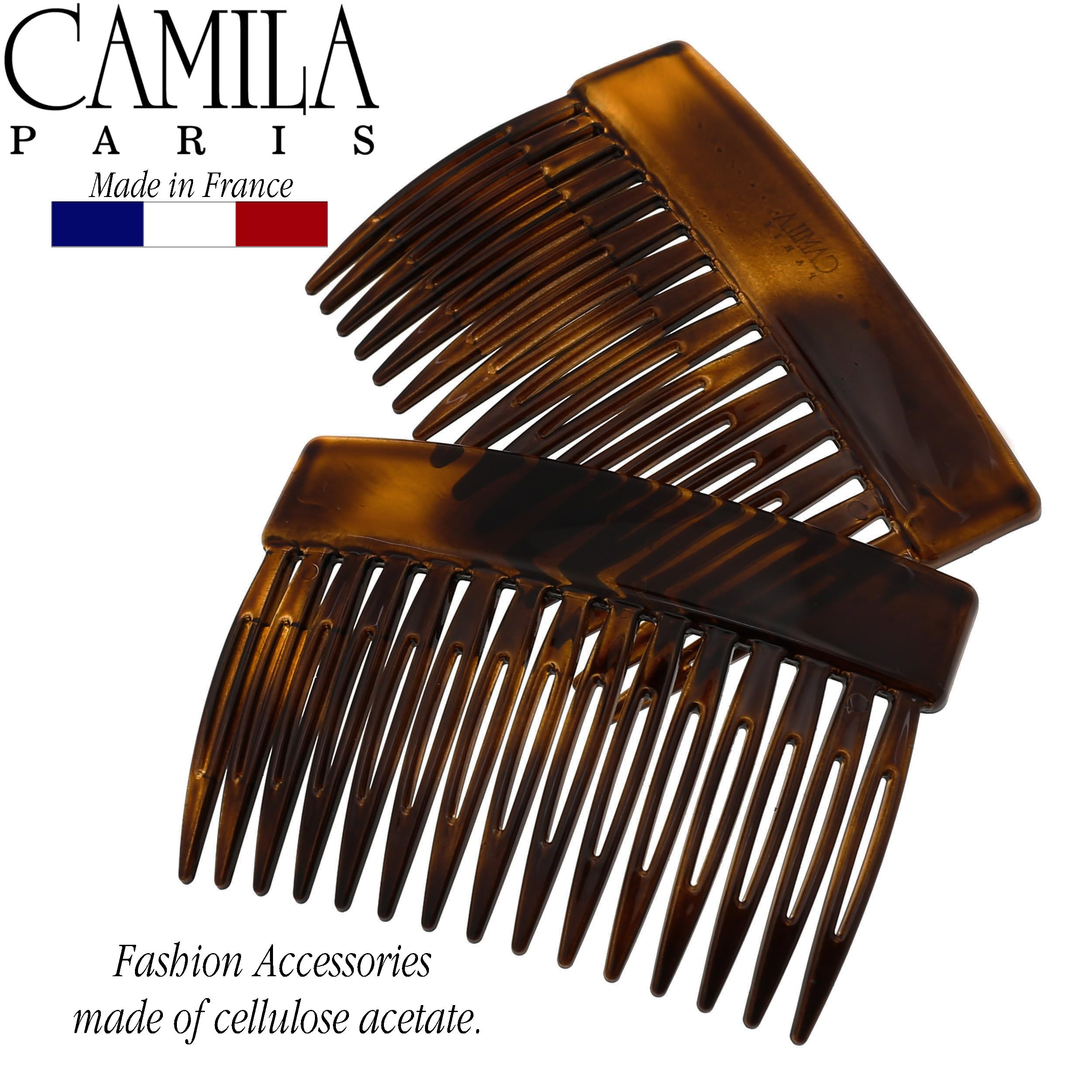 Camila Paris premium cellulose acetate hair clips for women bun styling