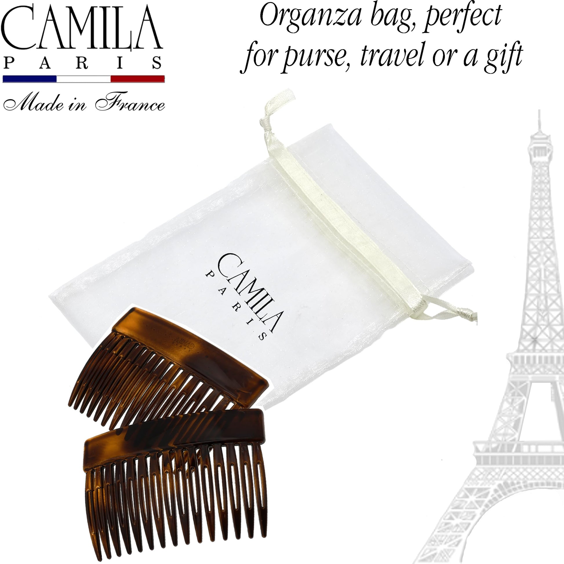 Authentic Camila Paris tortoise shell chignon up do styling accessory for girls