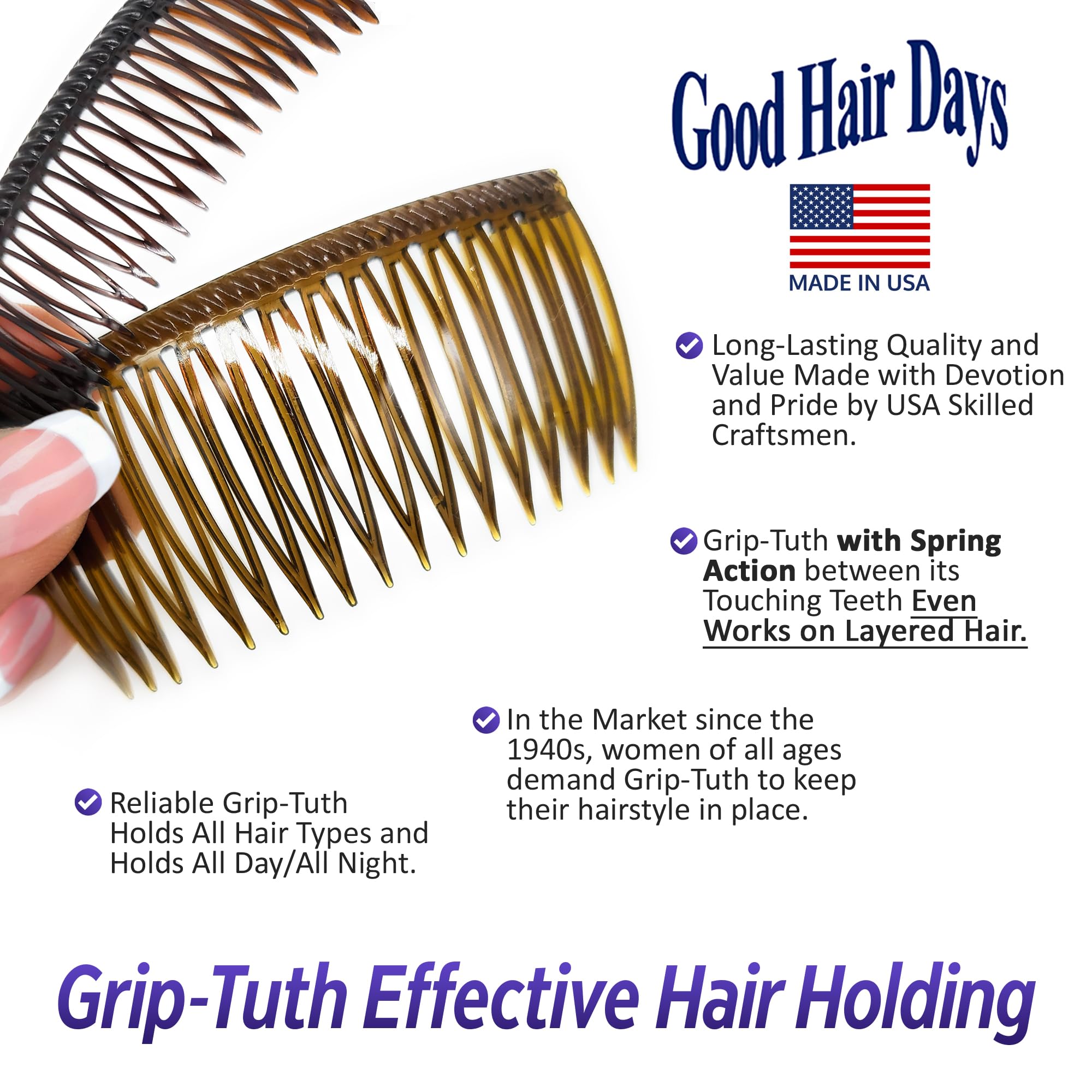 Close up of Grip-Tuth patented interlocking teeth design