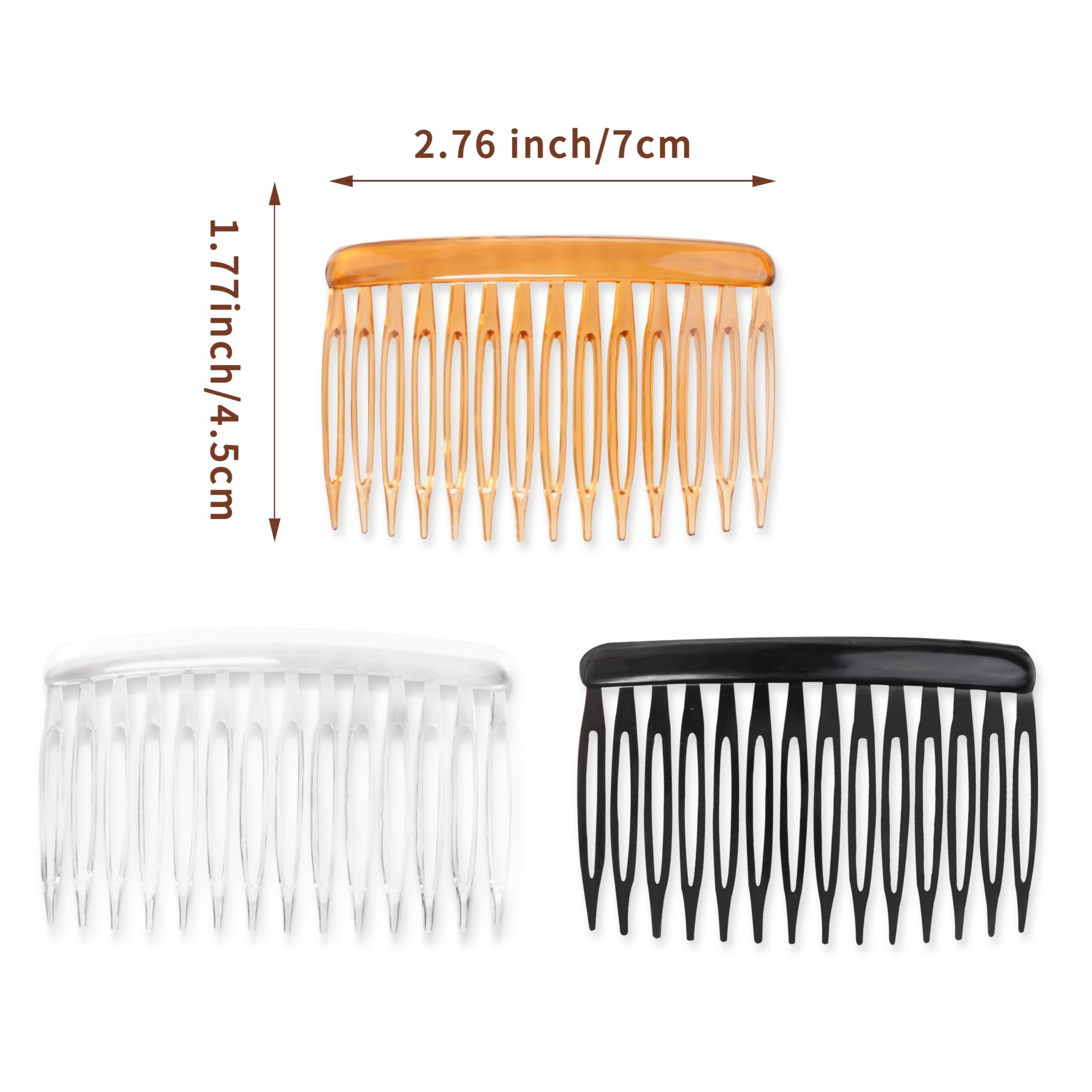 TaShow decorative hair clips assortment pack in black clear and light coffee colors