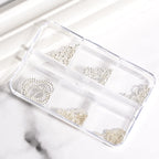 Creative DIY nail art design featuring Sindy Jerclity silver alloy chain accessories