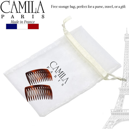 Curved hair comb design for secure up-do hold