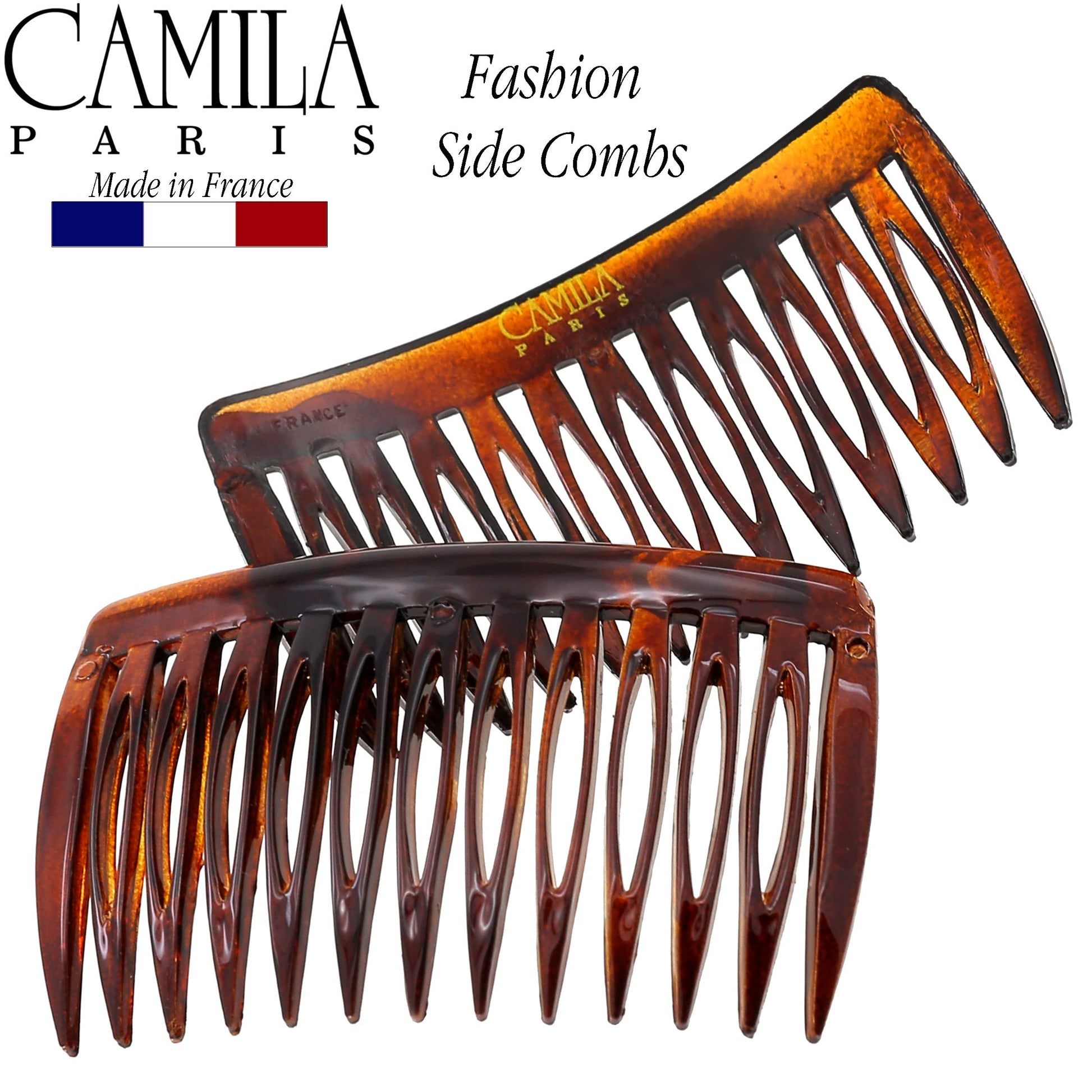 Close up of premium cellulose acetate hair comb