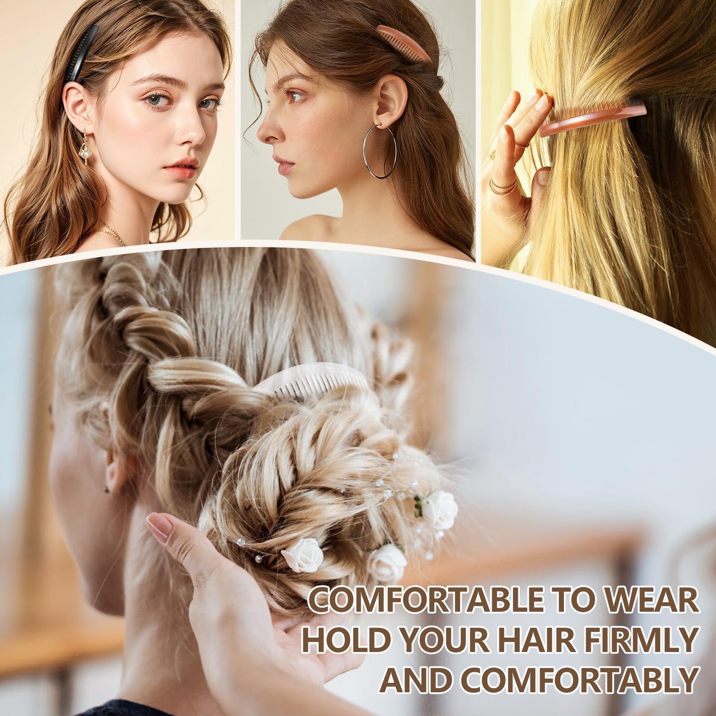 TIPTAP three point fifteen inch grooming combs displayed together to show color assortment.
