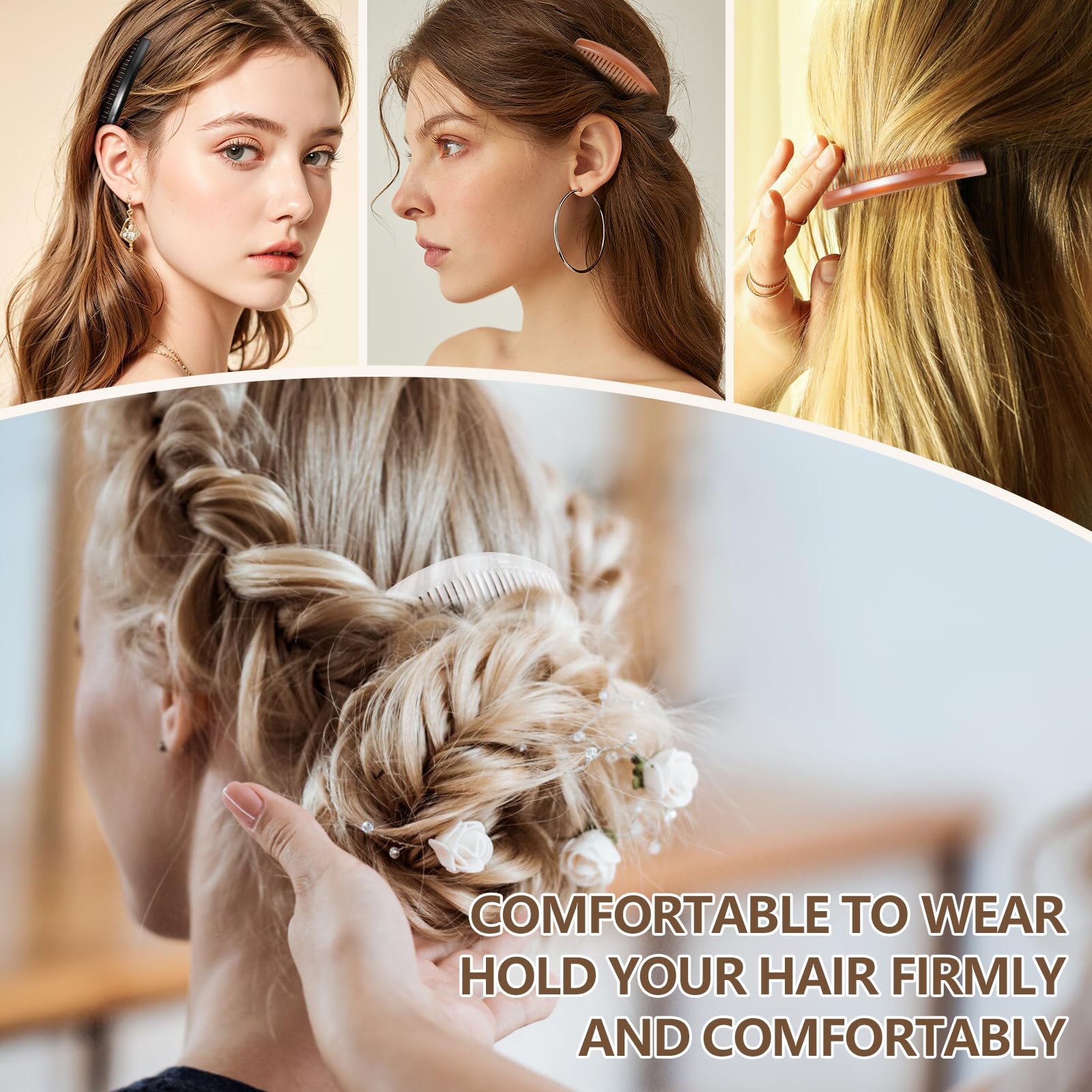 TIPTAP three point fifteen inch grooming combs displayed together to show color assortment.