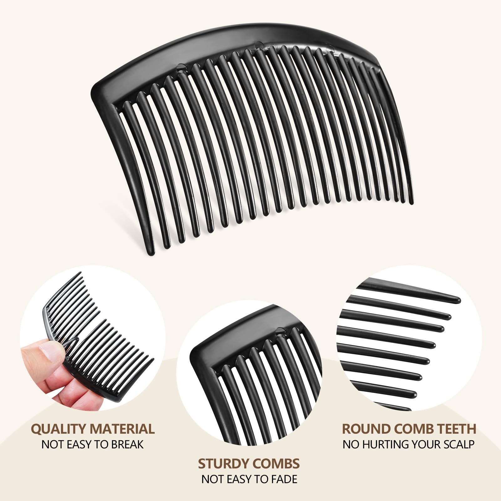 Premium imported TIPTAP barber side combs laid flat highlighting the smooth hair friendly teeth.