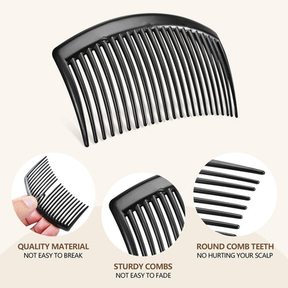 Premium imported TIPTAP barber side combs laid flat highlighting the smooth hair friendly teeth.