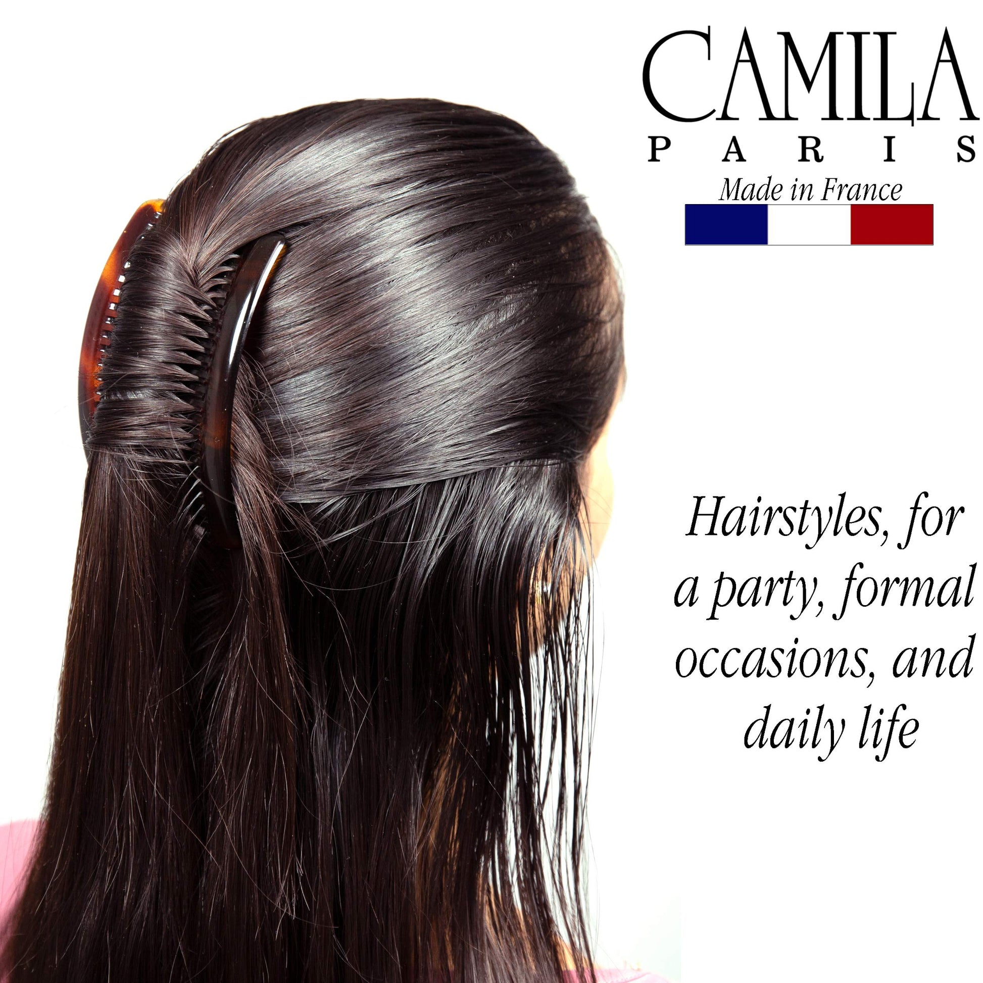 Camila Paris hair accessories in branded packaging