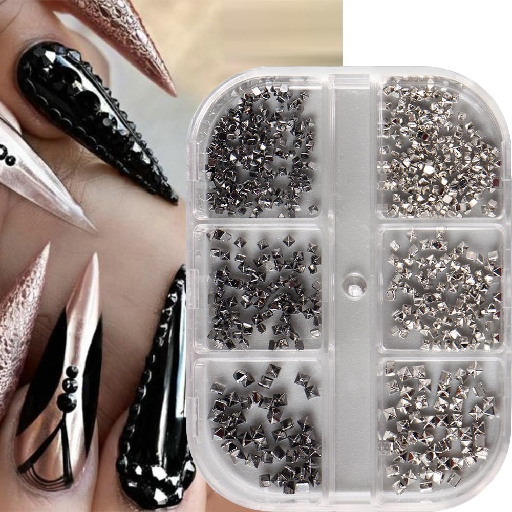 Variety of cone and round metal nail art rivets