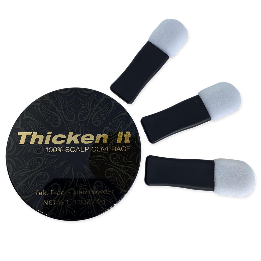 Close-up of the soft white sponge tip on the hair loss powder replacement applicator