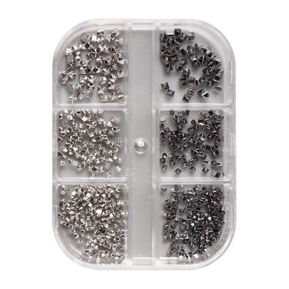 Open 6-grid box containing Jaliya nail art decorations
