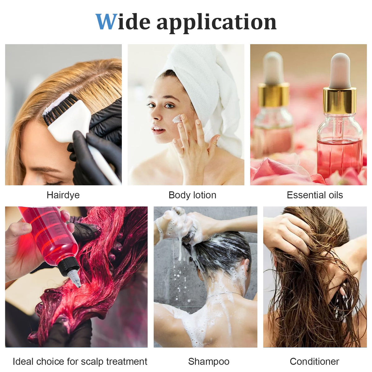 SynHHergyx leak proof scalp treatment applicator bottles showcasing the secure closure mechanism of the twist tips.