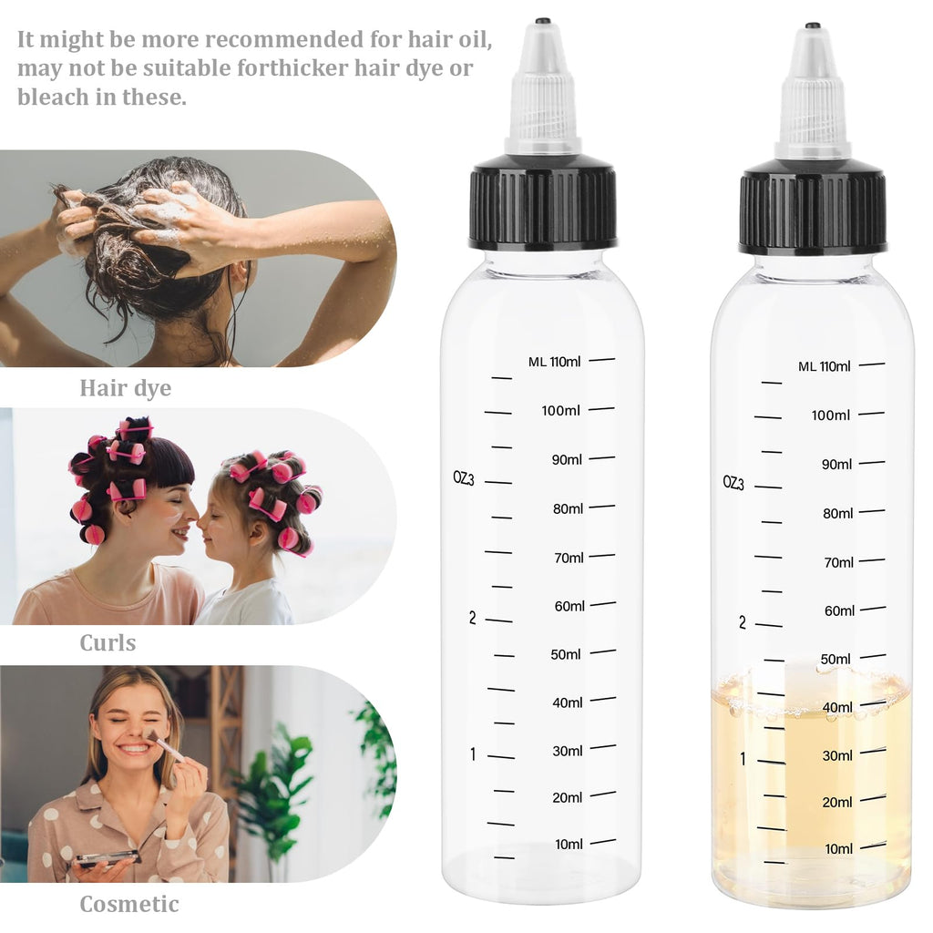 Soft squeezable polyethylene plastic bottle designed for mess free hair oiling.