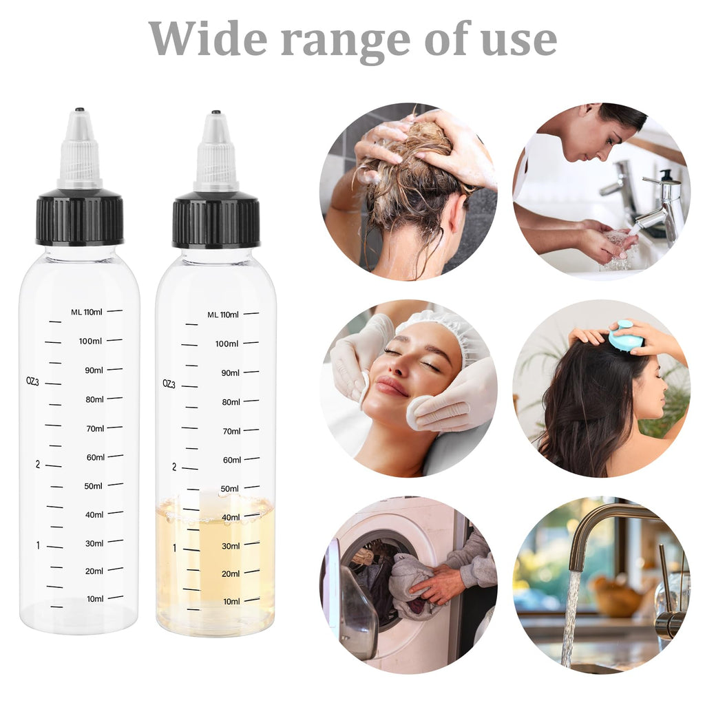 Pack of two imported empty hair care containers for precise root application.
