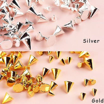 Packaging overview of Jaliya six grid box containing scratch resistant alloy nail charms