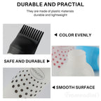 Detail shot of the hollow comb teeth cap designed for direct root and scalp application.