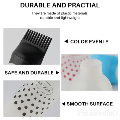 Detail shot of the hollow comb teeth cap designed for direct root and scalp application.