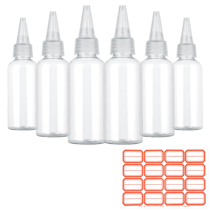 BPA free plastic applicator bottles with fine tip caps illustrating easy root penetration for hair oiling routines