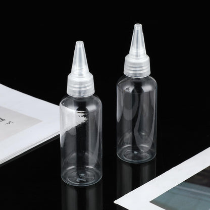 Premium imported WLLHYF six count empty squeeze bottles package showing clear containers ready for cosmetic storage