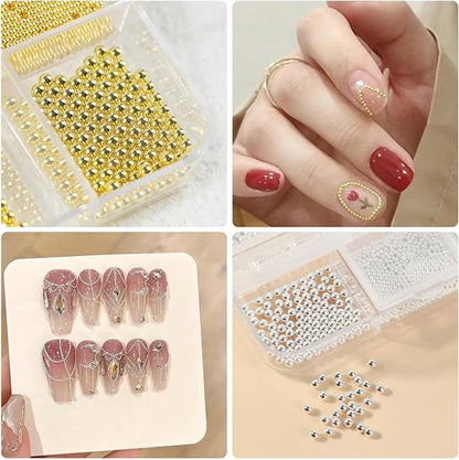 Chunmeng caviar bead kit open with 12 compartments of various sizes