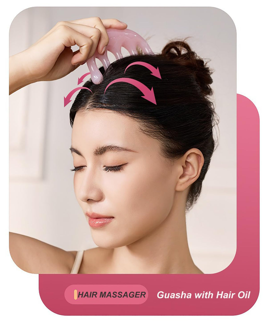 Chexho Hair Applicator combo set showing the precise dimensions of six point seven by one point eight inches.