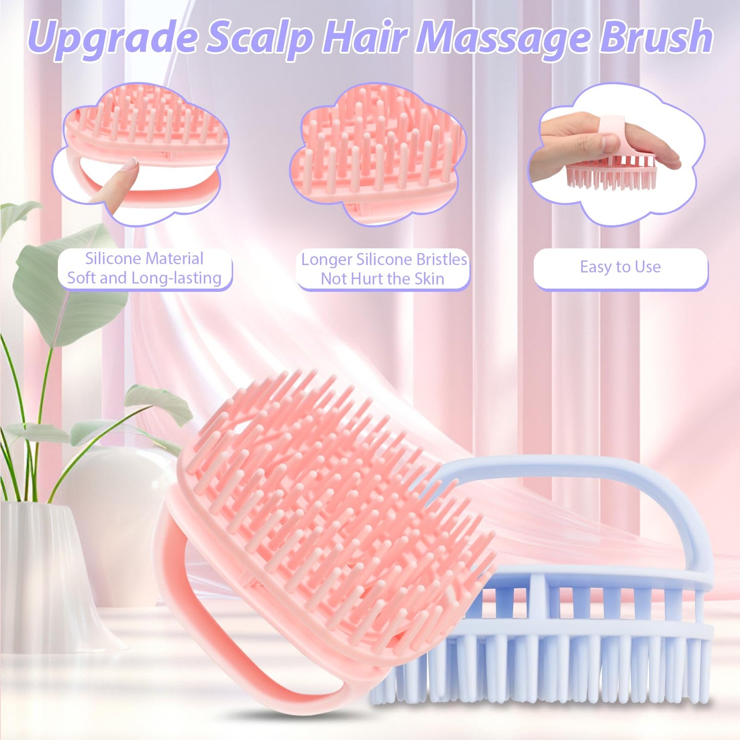 Demonstration of the DUAIU squeeze bottle applicator evenly distributing hair oil directly onto hair roots without any mess.