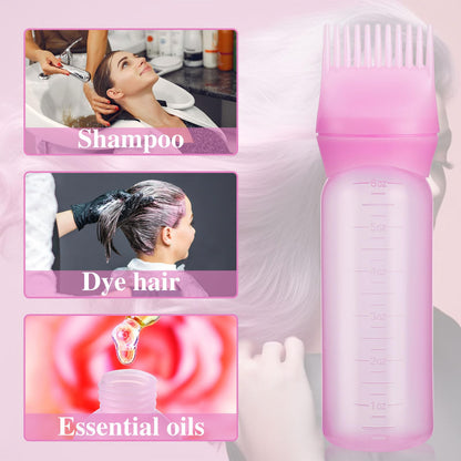 PAEFIU lightweight squeeze bottle being used to apply hair dye smoothly to roots