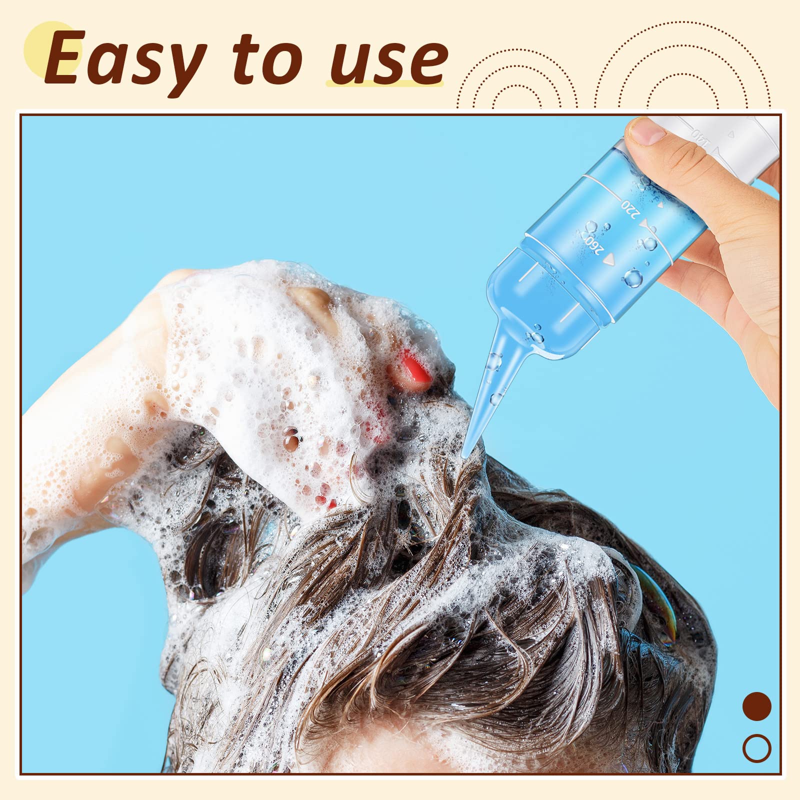 Professional hair dye applicator bottles for home salon use