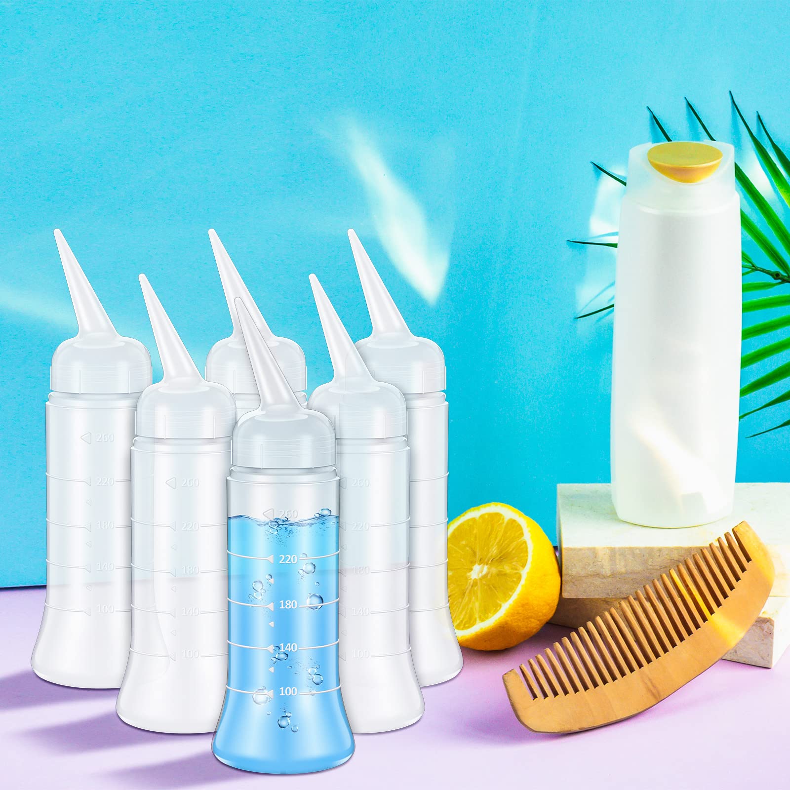 Versatile plastic squeeze bottle for hair oil and treatments