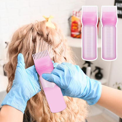 Packaging layout of the two pack pink professional scalp treatment bottles