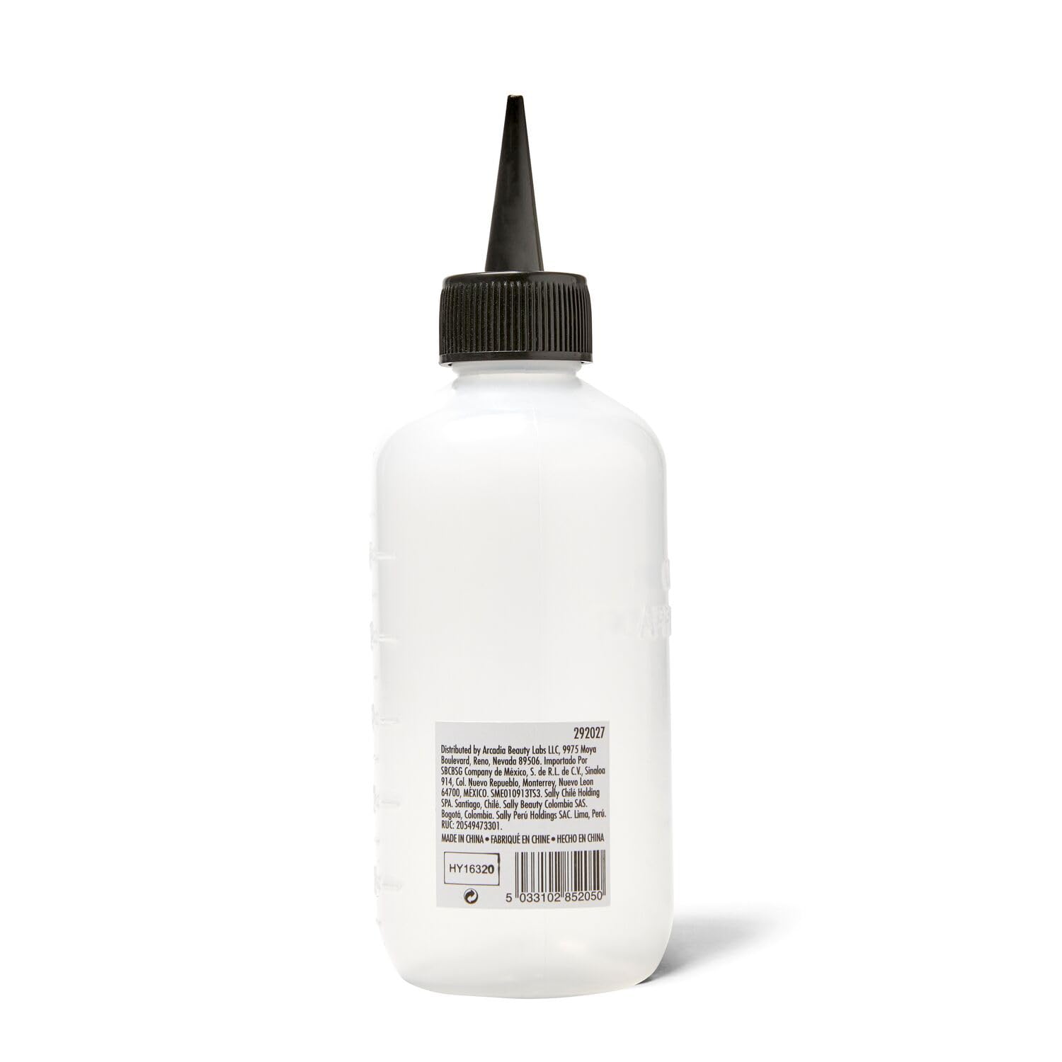 Close up of Salon Care precision narrow tip nozzle for hair color