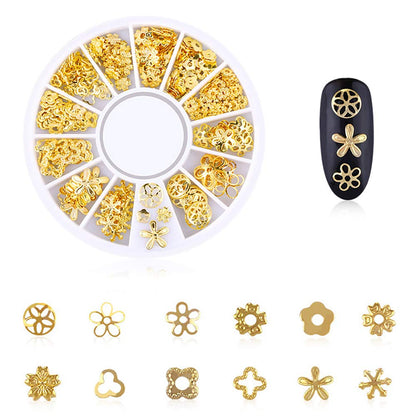 Demonstration of the rhinestone picker pencil lifting a tiny gold celestial stud from the storage box.