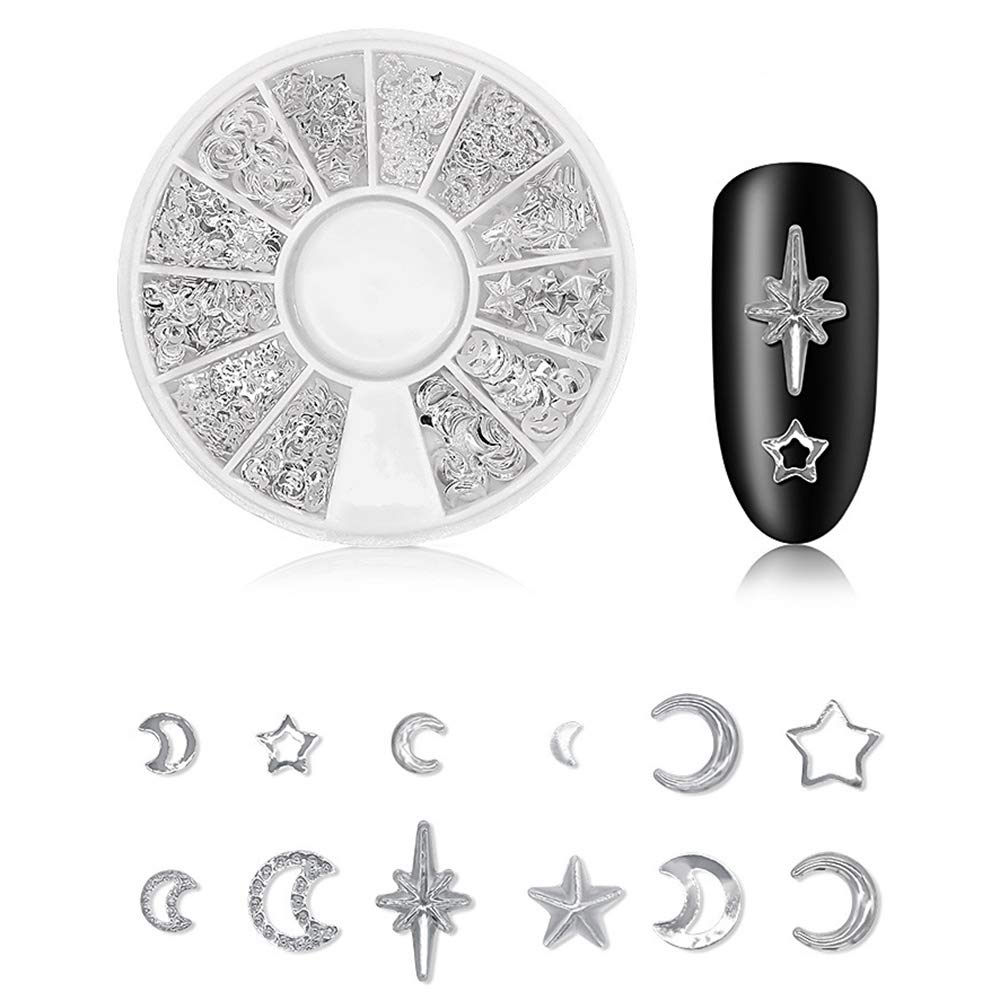 Complete kit overview showcasing six individual wheels of gold and silver decorations alongside application accessories.